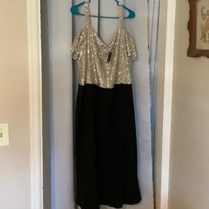 Elegant Black and Silver Dress